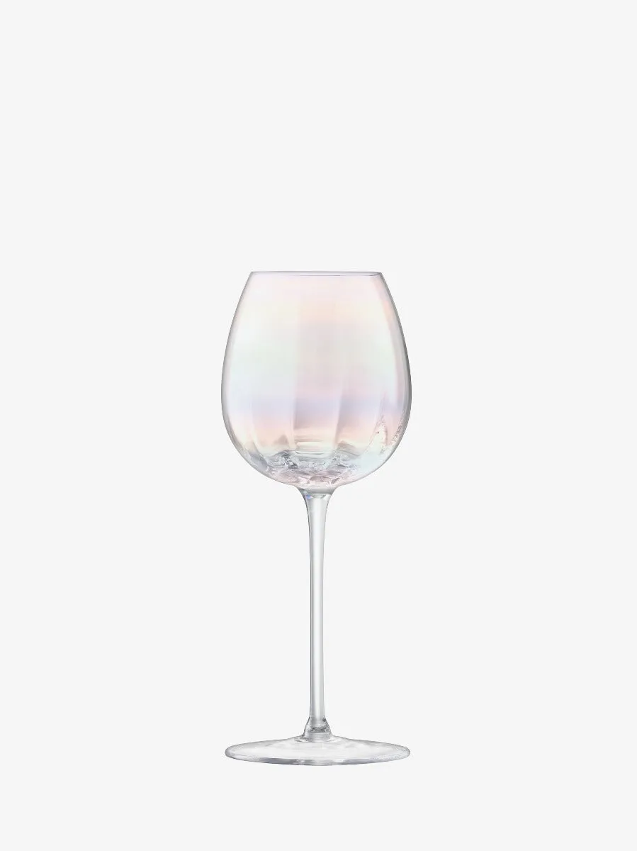 LSA Pearl hvidvinsglas i glas 2 stk perlemor