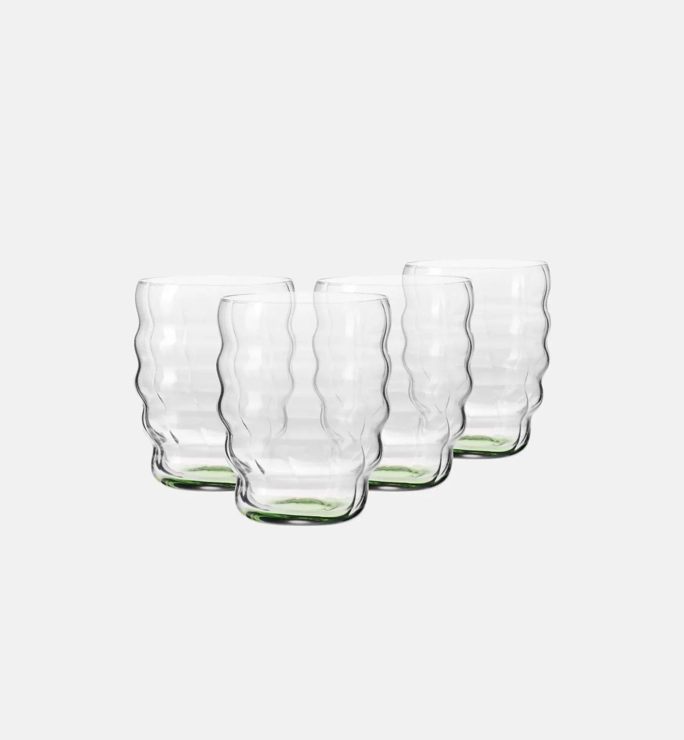 Krosno Matcha Moments tumblerglas 440 ml grøn fod