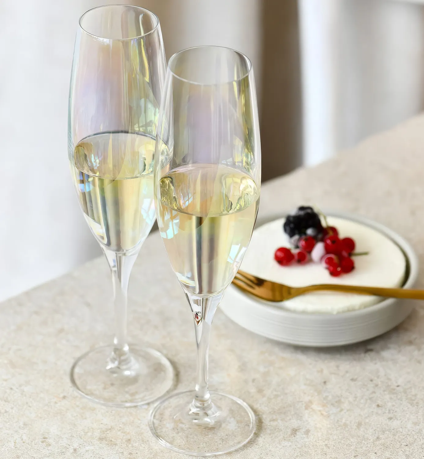 Krosno Rainbow champagneglas 210 ml perlemor