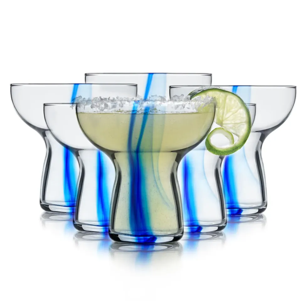 Libbey Blue Ribbon margaritaglas 6 stk 303 ml blå