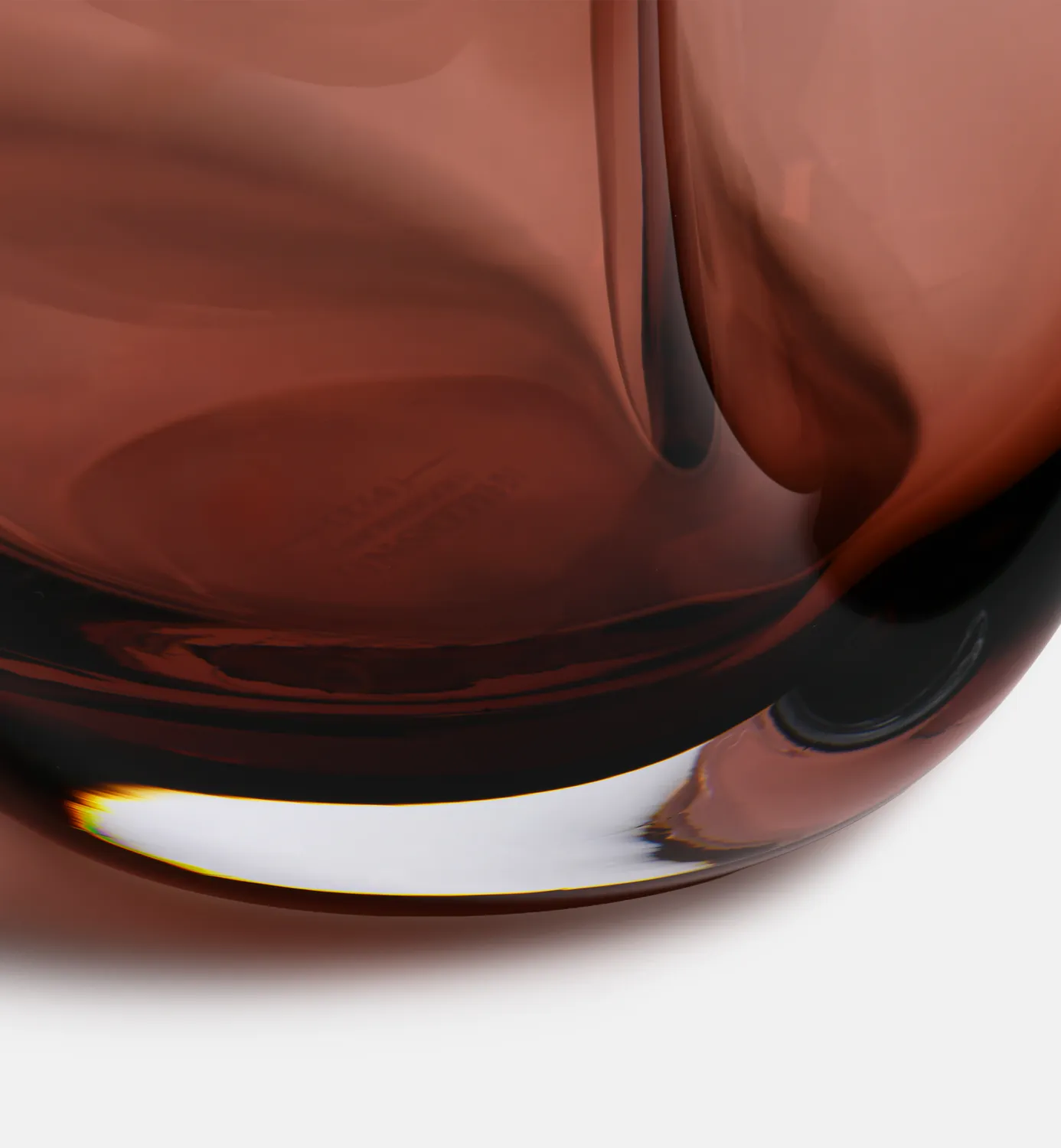 Krosno Flow vase bordeaux 20 cm afrundet