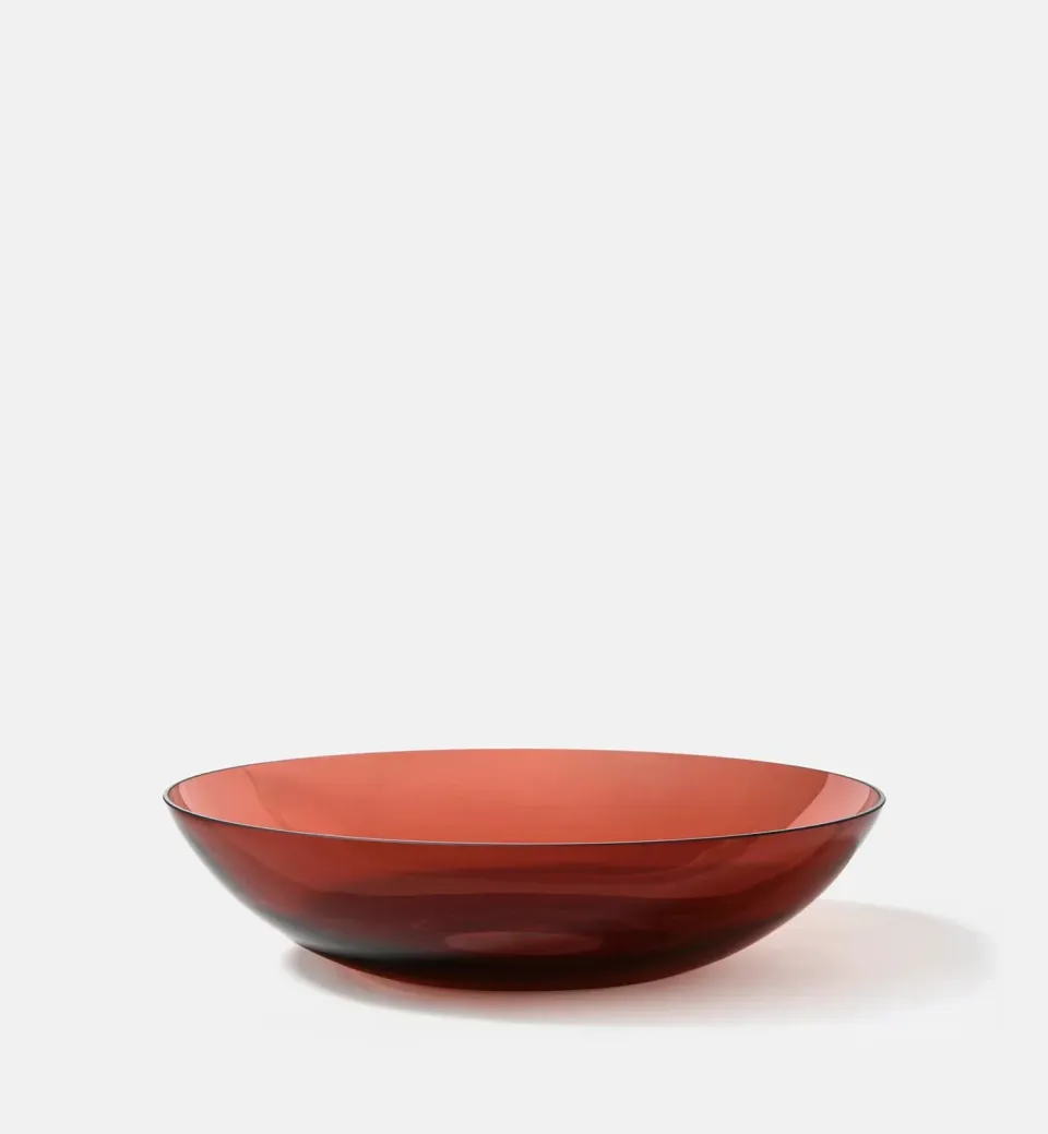 Krosno Lupina serveringsfad 45,3 cm bordeaux krystal