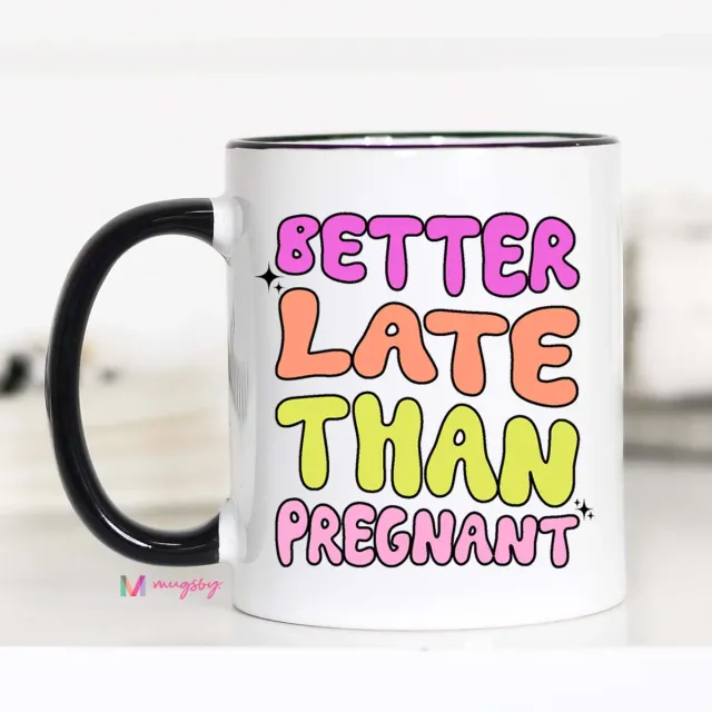 Mugsby Better Late Than Pregnant krus 325 ml hvid