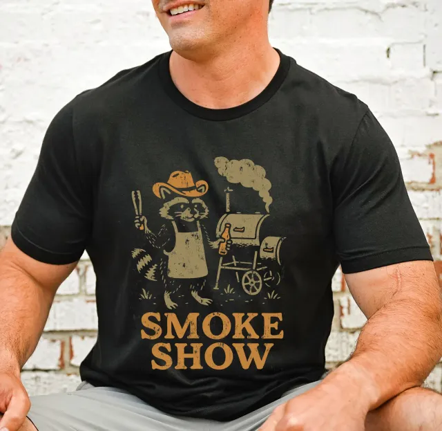 Mugsby Smoke Show t-shirt sort fars dag S-3XL