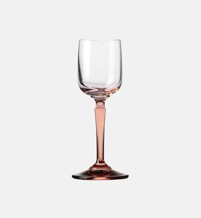 Krosno Celebration vodkaglas 40 ml lyserød stilk