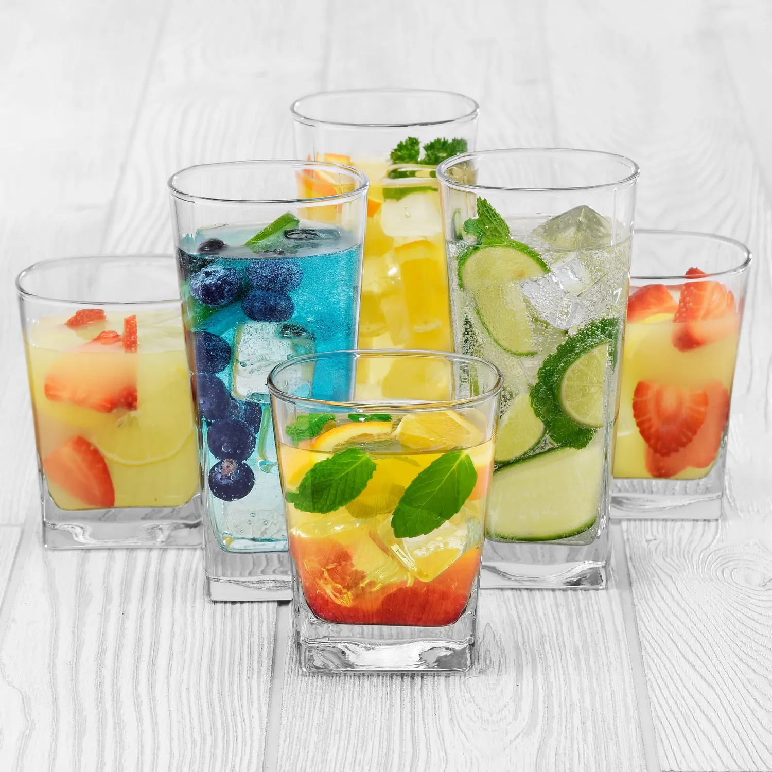 Libbey City glassæt 16 stk tumbler og rocks klart