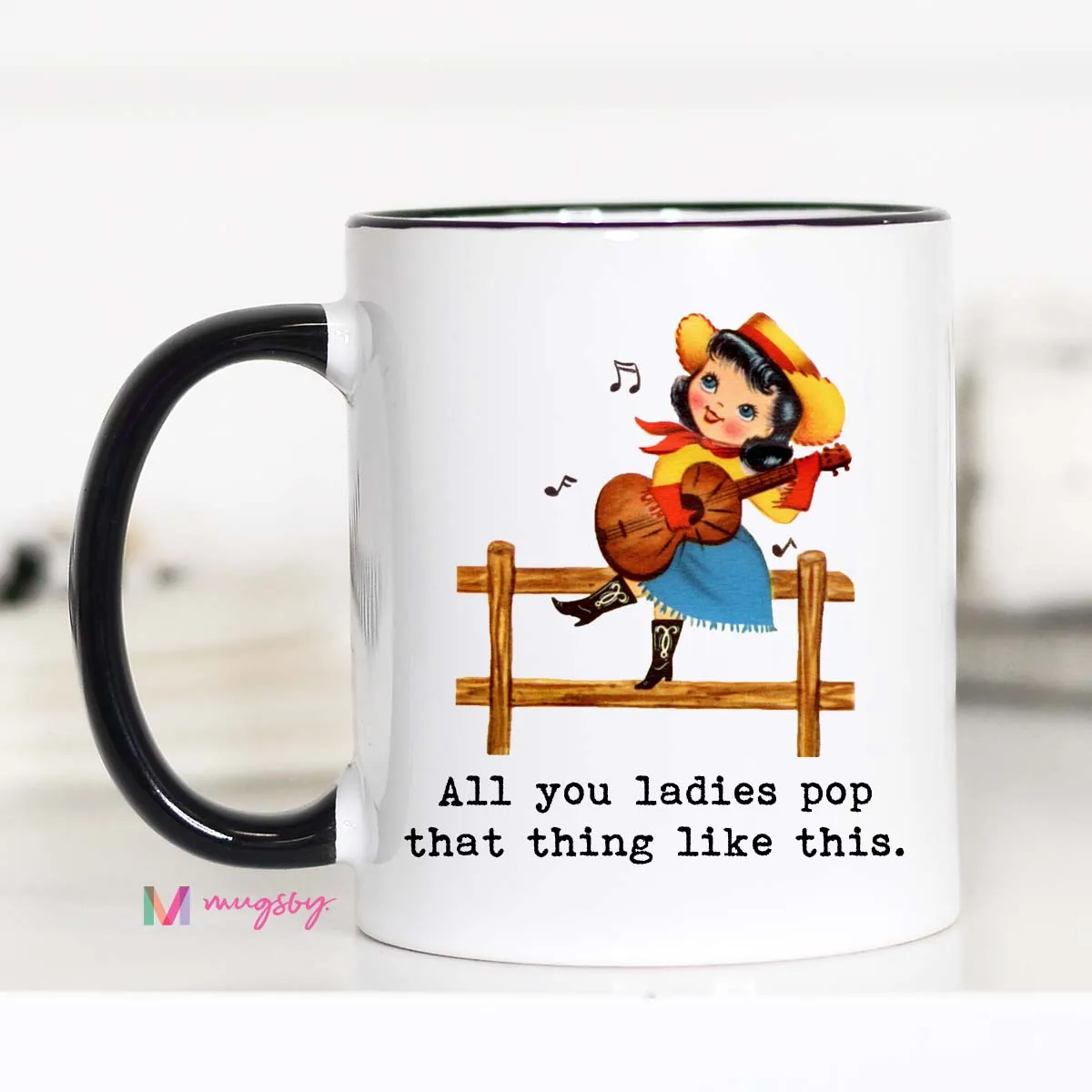 Mugsby Country Music Krus retro 325 ml sjov