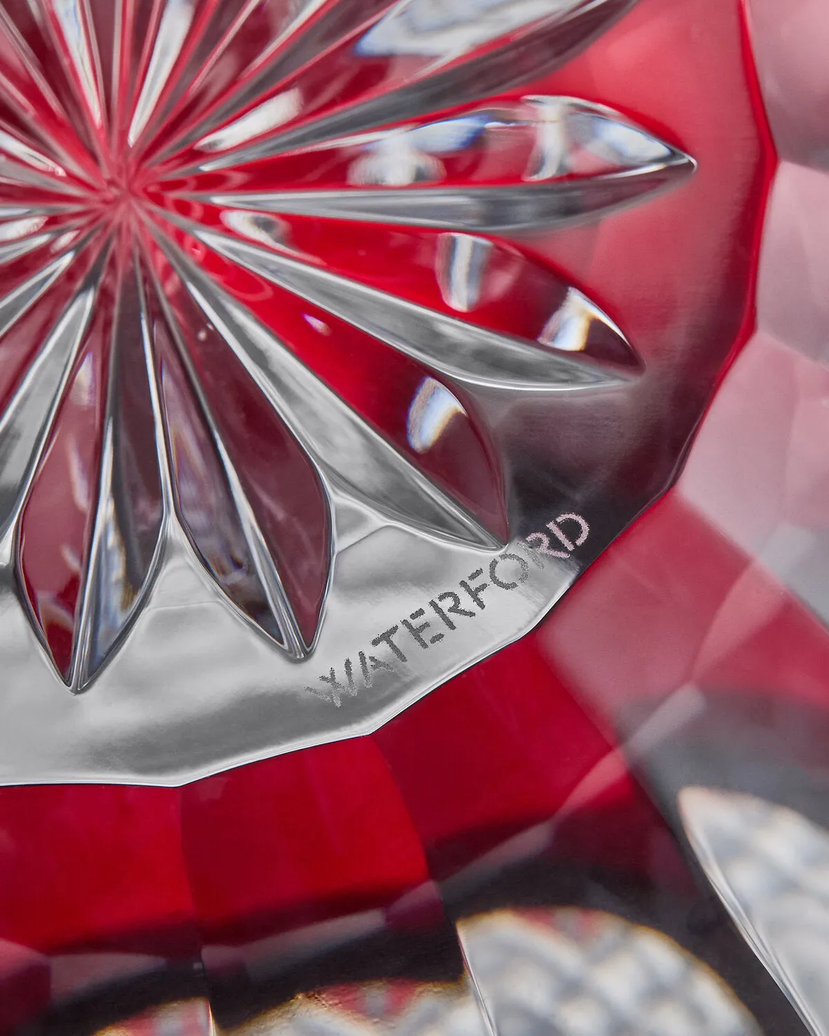 Waterford Lismore Red rosenskål rød krystal