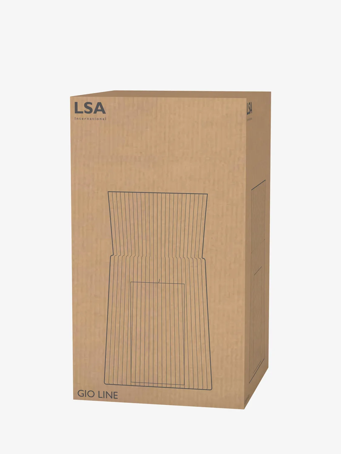 LSA Gio Line lanterne vase glas inkl. lys