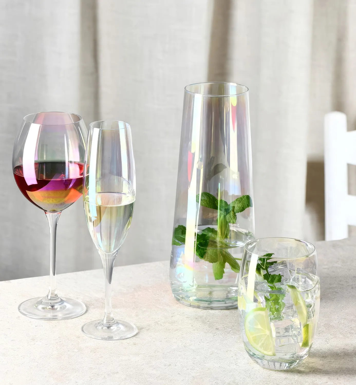Krosno Rainbow vinglas 380 ml perlemor