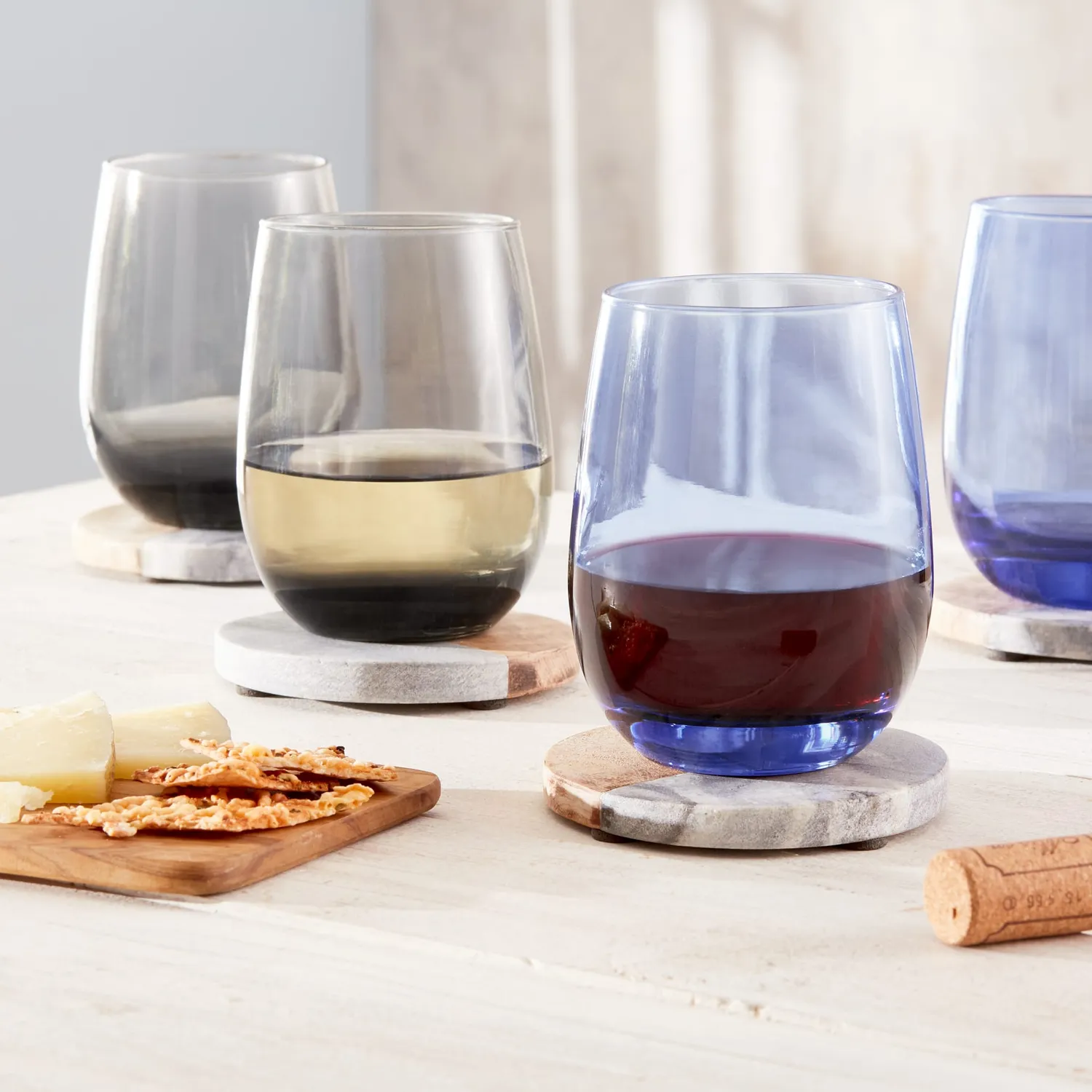Libbey Classic vinglas uden stilk 6 stk blå 450 ml