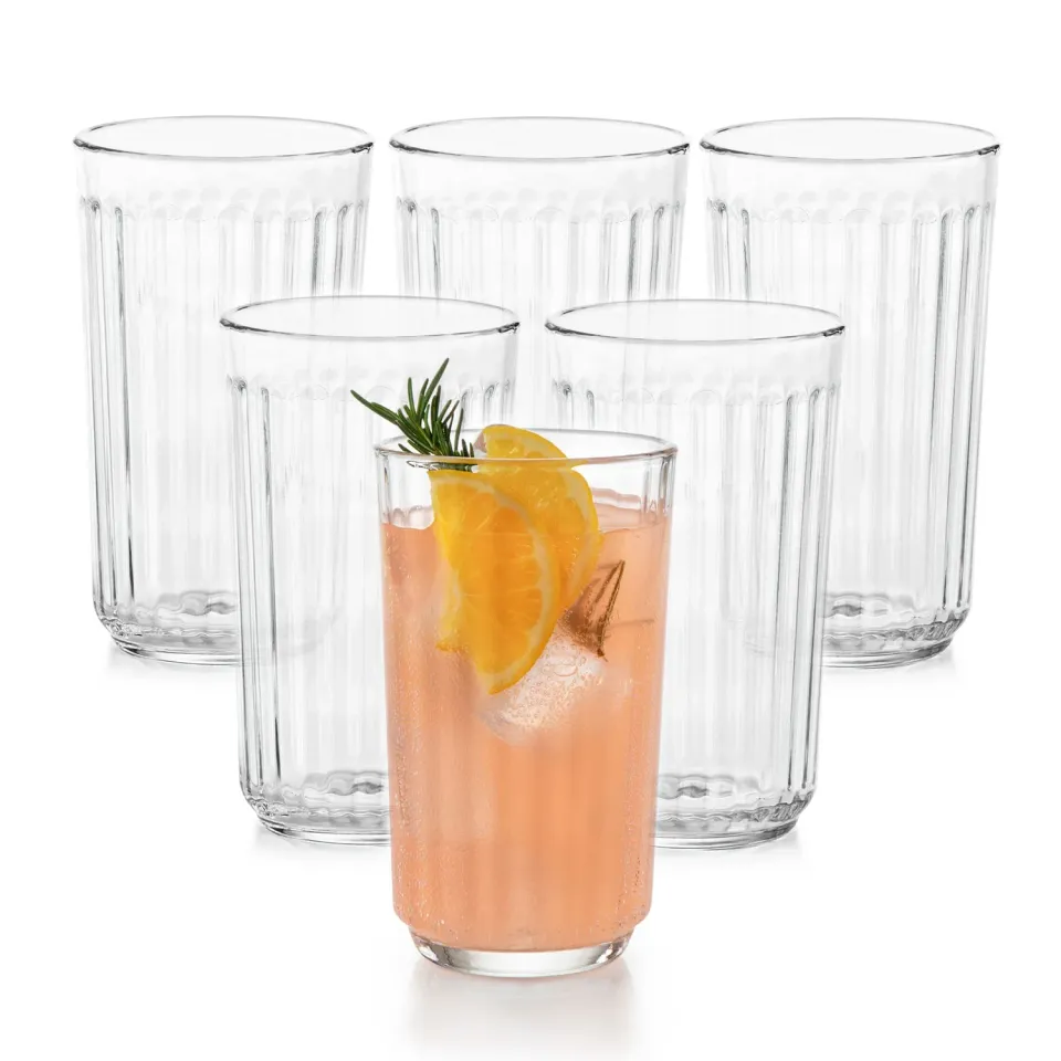 Libbey Paneled tumblerglas 503 ml sæt med 6 – riflet