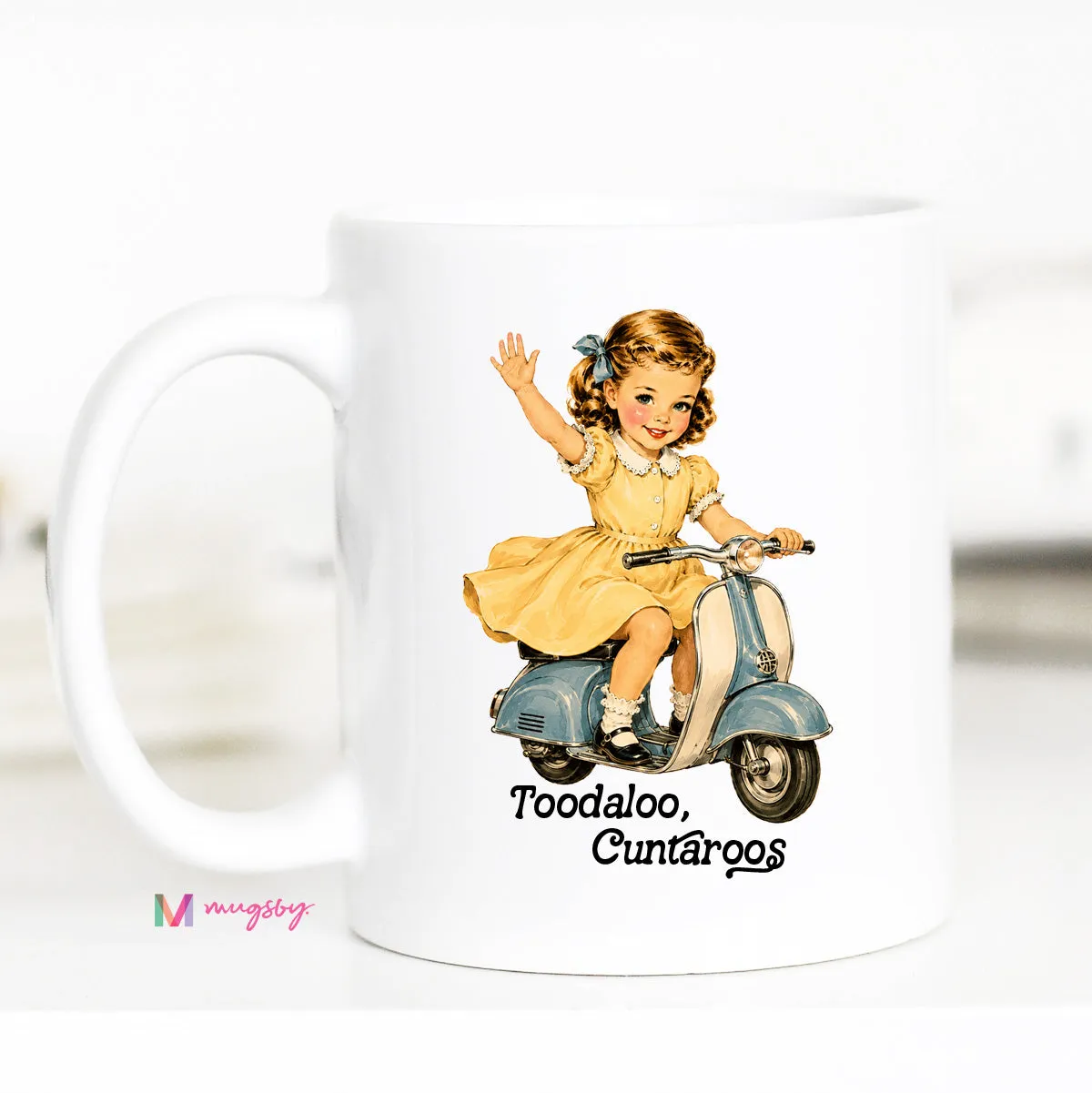 Mugsby Toodaloo Cuntaroos krus 325 ml hvid sjov