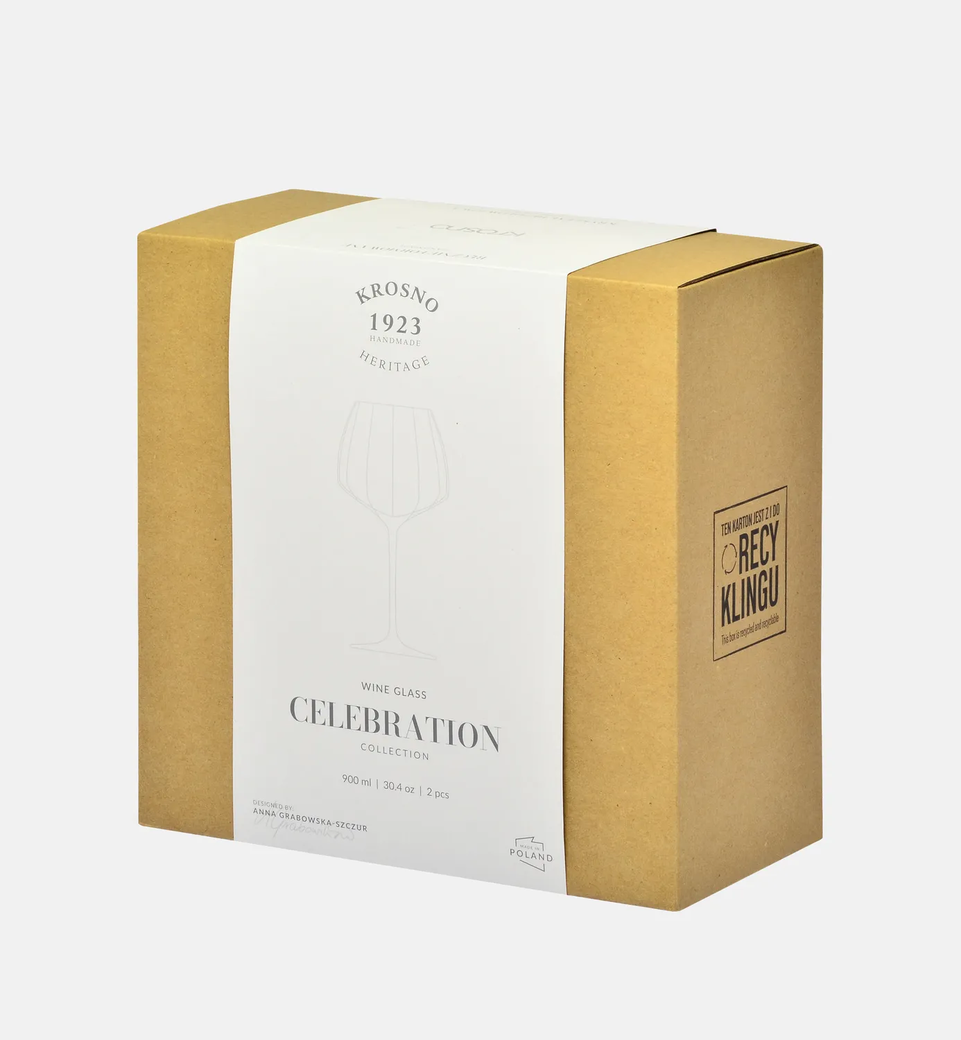 Krosno Celebration vinglas Celestine 900 ml grå