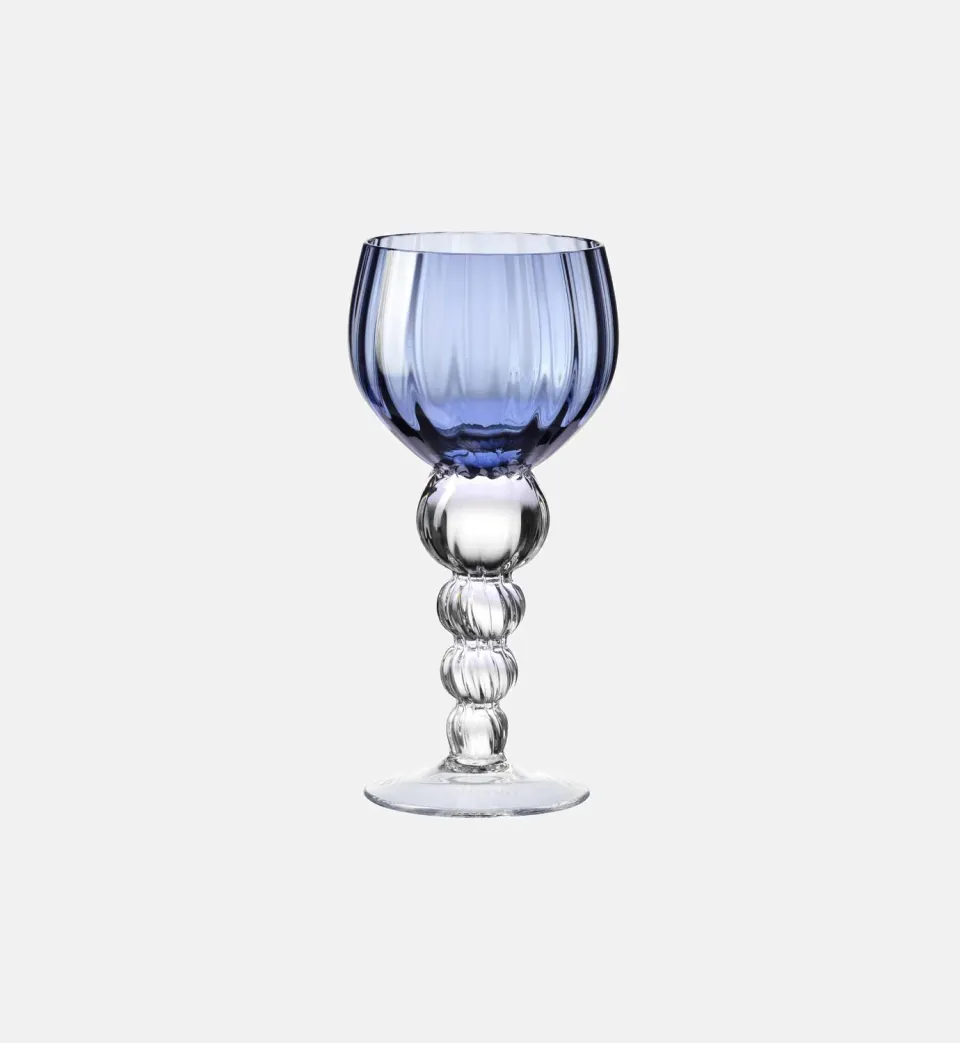 Krosno Mirel vinglas 350 ml navy riflet krystal