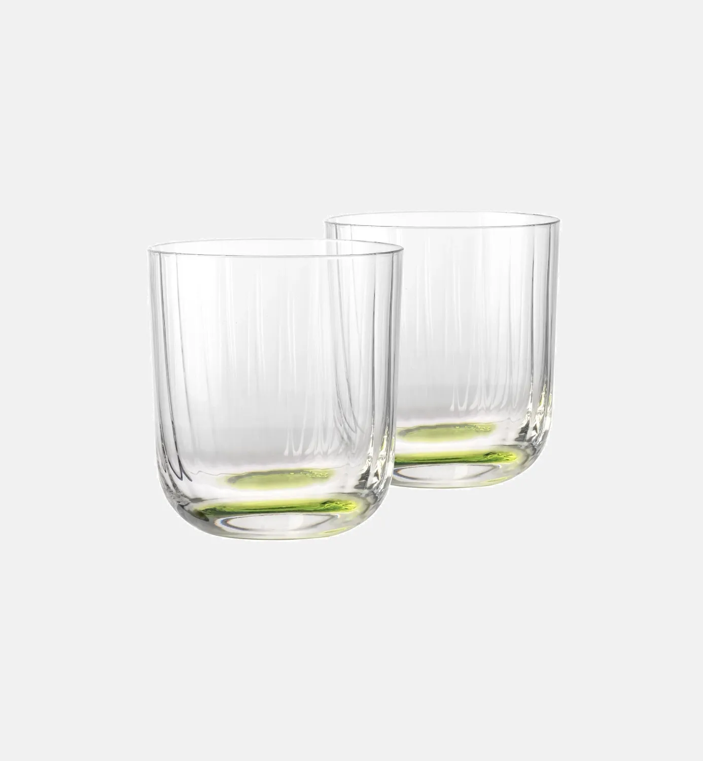Krosno Bubble drikkeglas grøn 300 ml riflet krystal