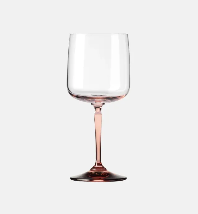 Krosno Celebration vinglas 360 ml lyserød stilk krystal