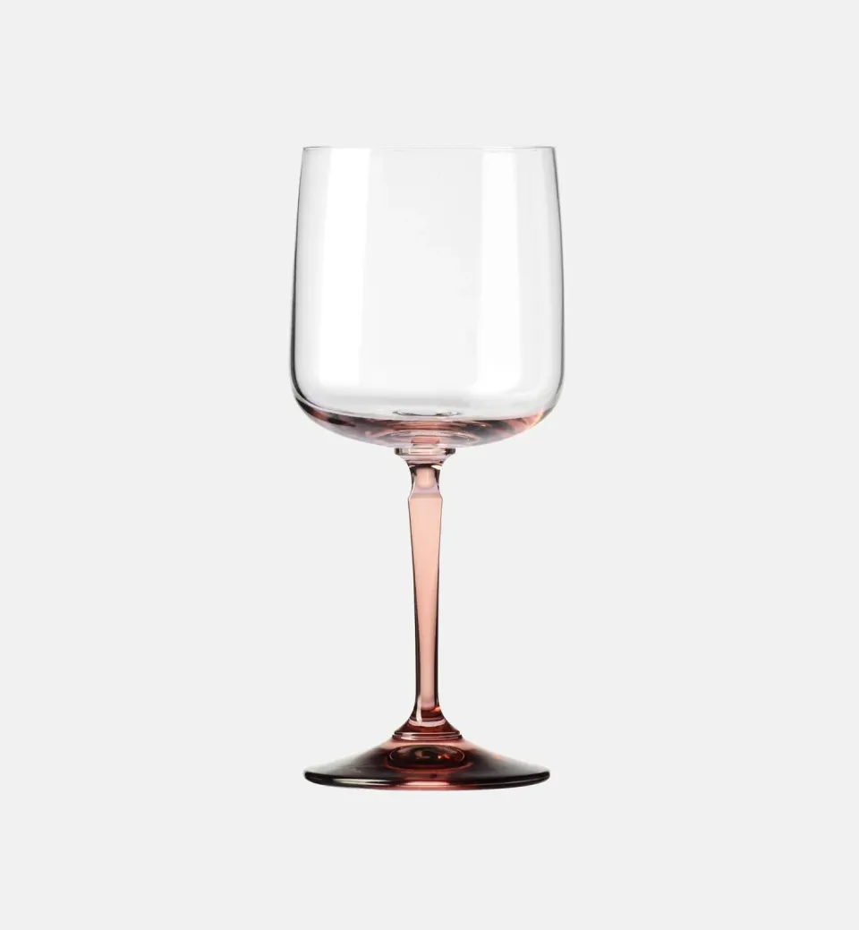 Krosno Celebration vinglas 360 ml lyserød stilk krystal