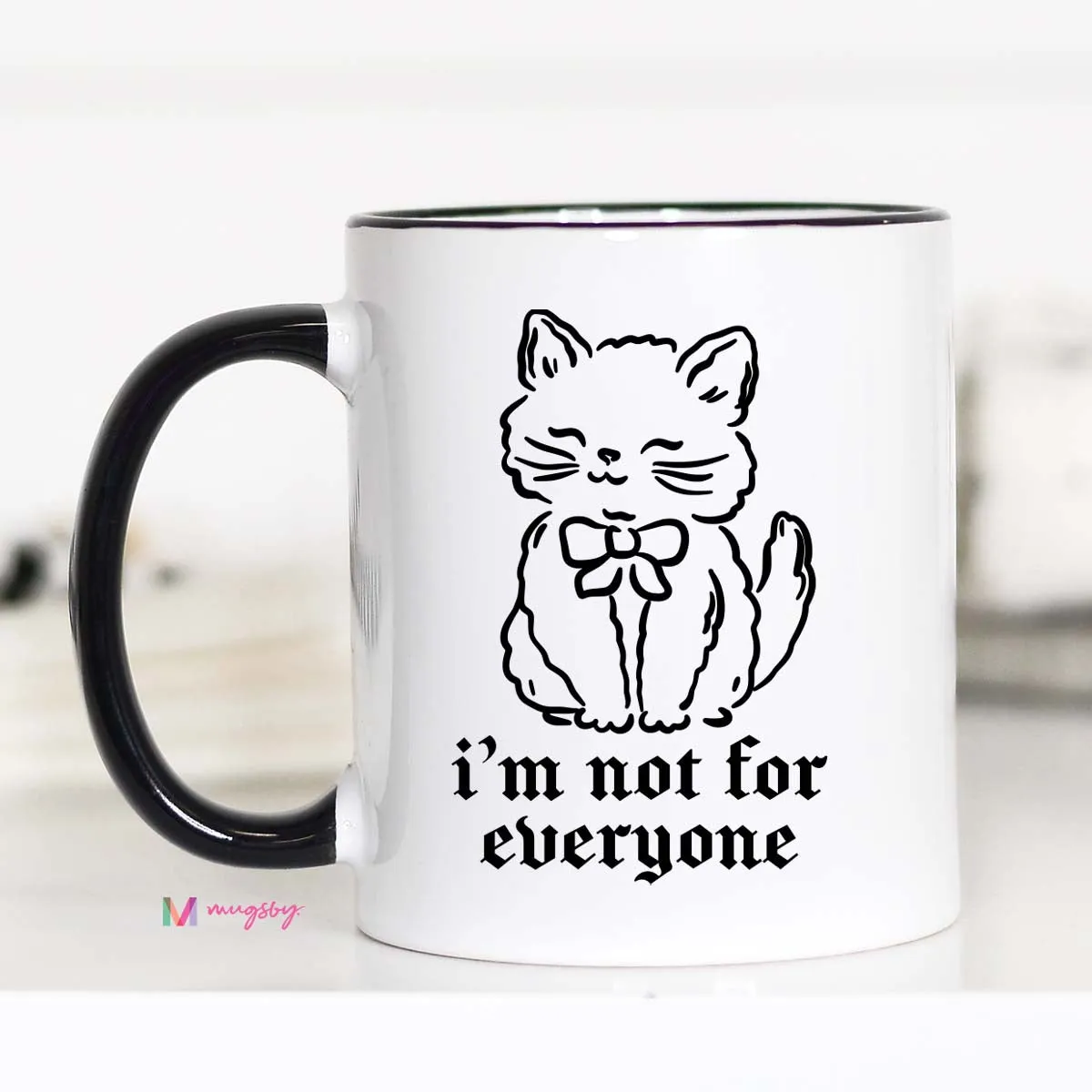Mugsby I'm Not for Everyone kat krus hvid 325 ml