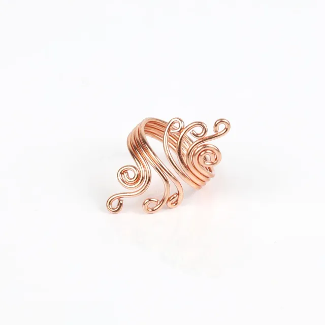 El'Cobre Design 29 kobberring justerbar spiral