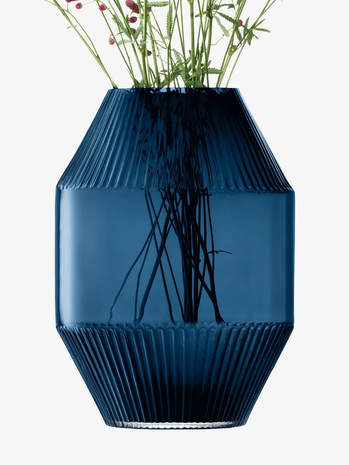 LSA Rotunda vase stor safirblå glas