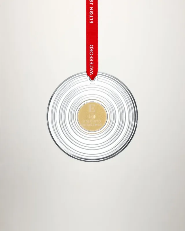 Waterford Elton John vinyl julepynt krystal guld