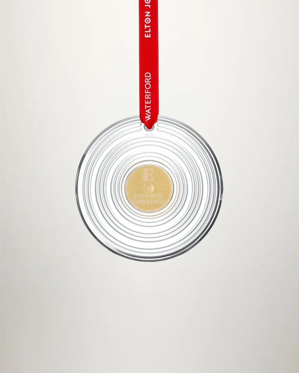 Waterford Elton John vinyl julepynt krystal guld