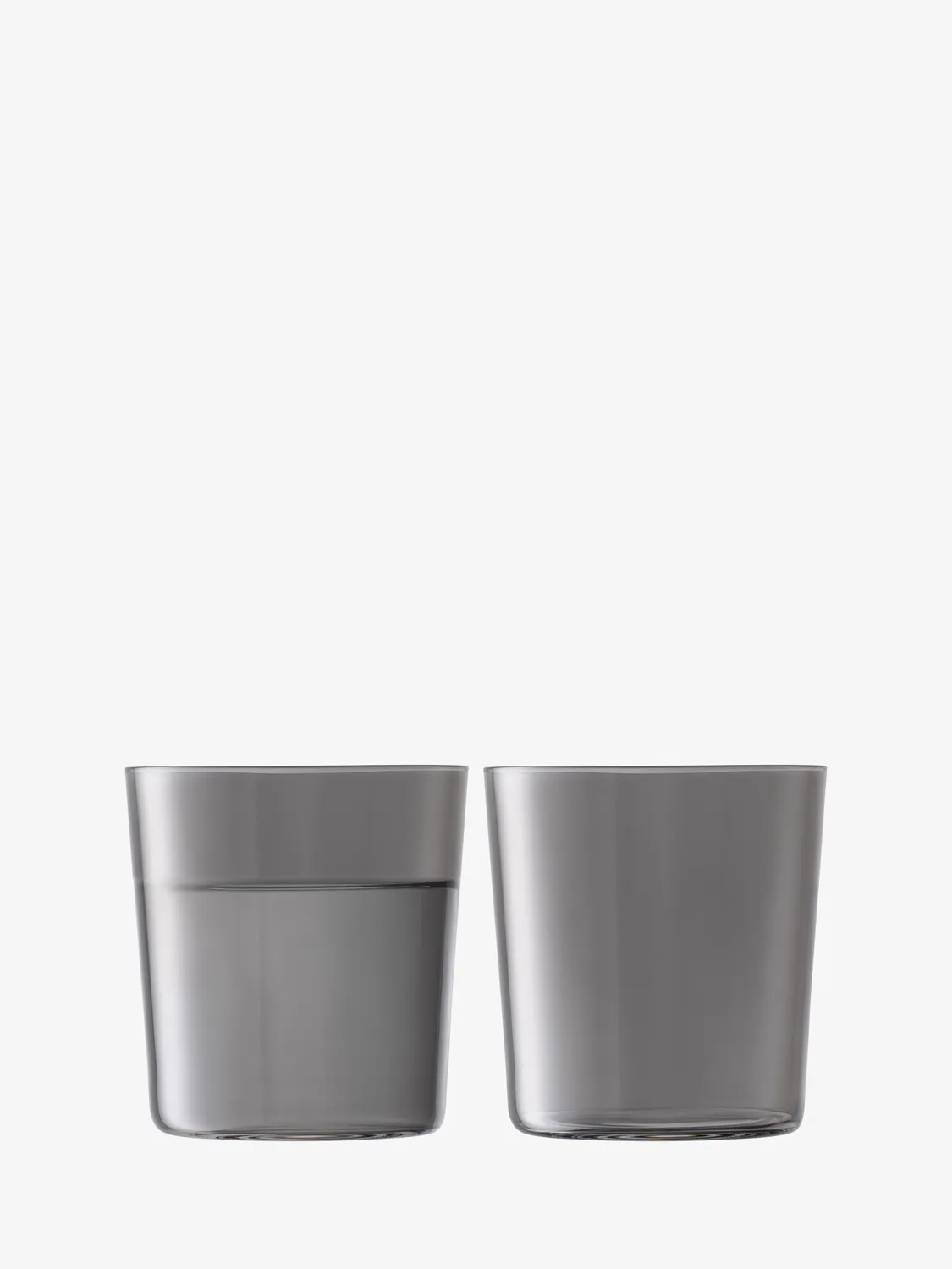 LSA Lunar tumbler glas 2 stk grå lustre
