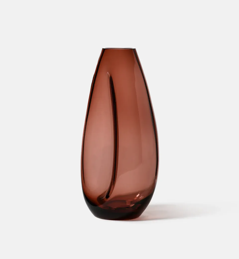 Krosno Flow Vase blomstervase 28 cm bordeaux