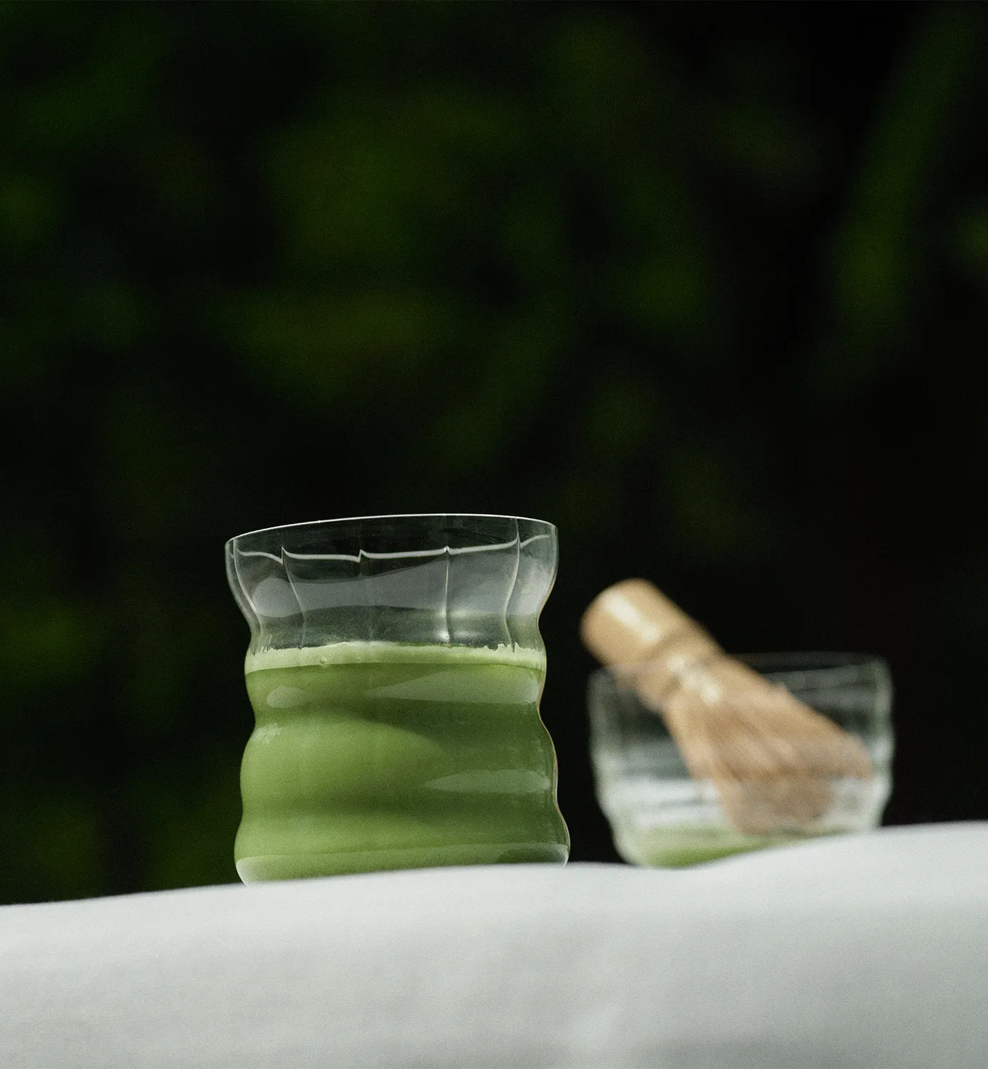 Krosno Matcha Moments glas 330 ml bølget grøn