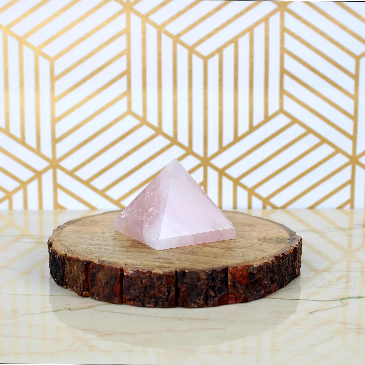 El'Cobre rosenkvarts krystalpyramide kærlighed