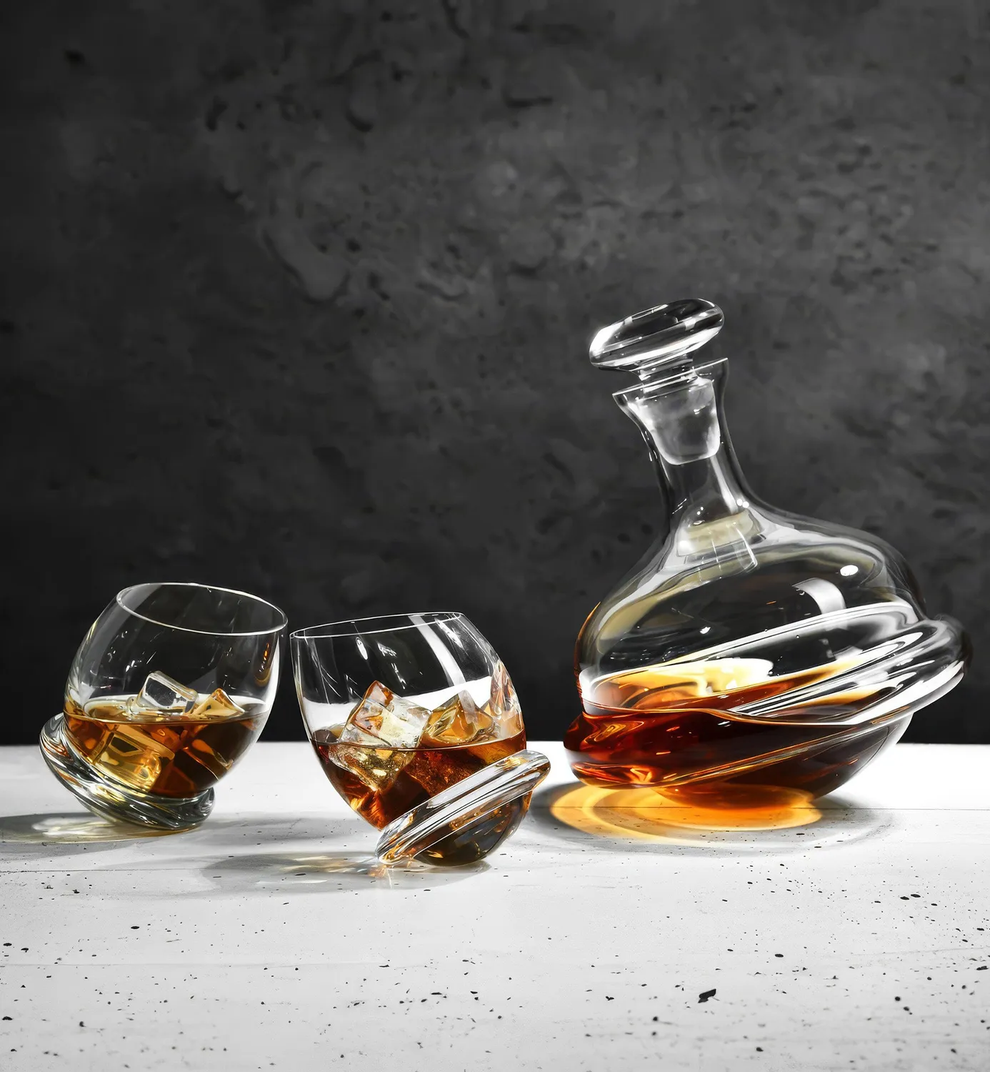 Krosno Roly-Poly whiskysæt 3 dele karaffel