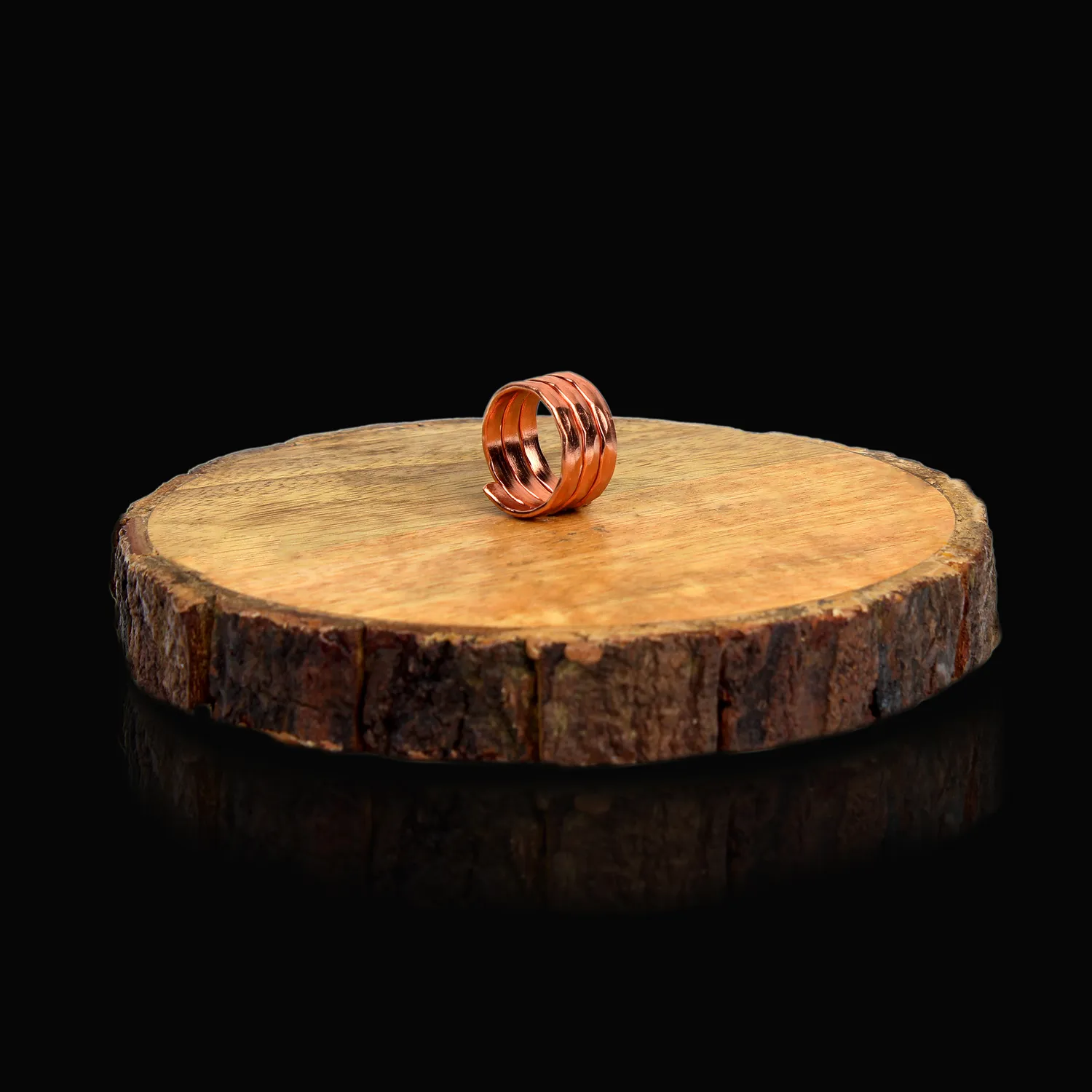 El'Cobre kobberring Design 8 justerbar ren kobber
