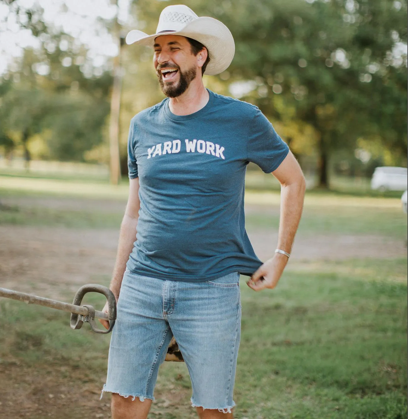 Mugsby Yard Work Blue Crew krus sjov gave