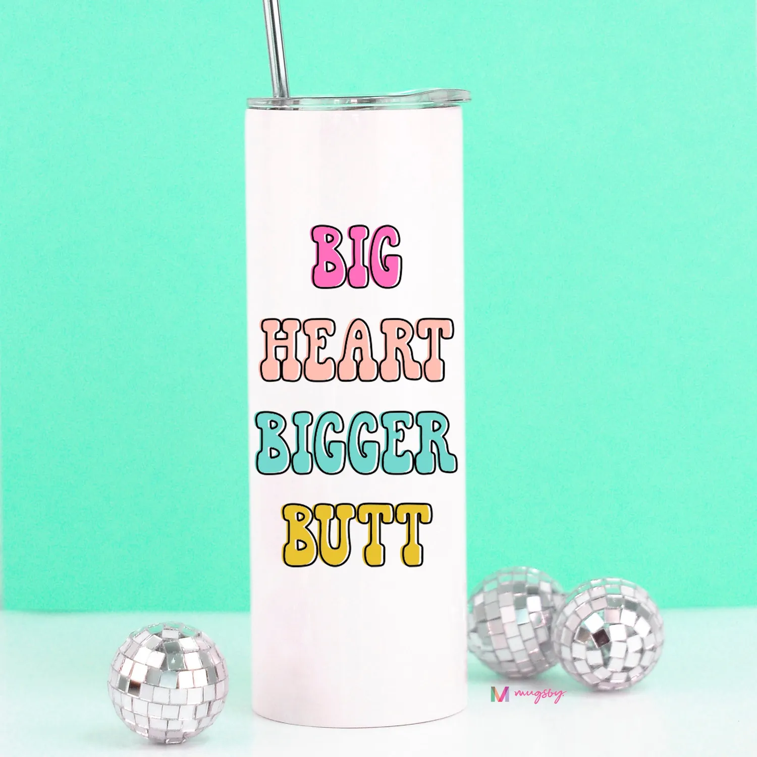 Mugsby Big Heart Bigger Butt termokop 591 ml sjov