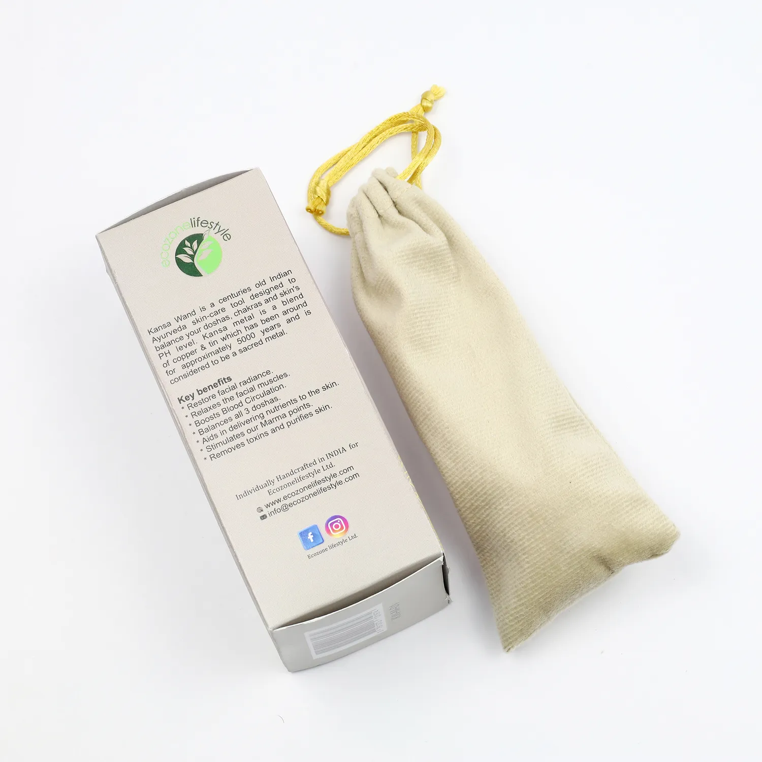 El'Cobre Deluxe Kansa massagestav medium træ kobber