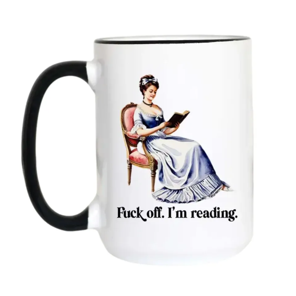 Mugsby Fuck Off I'm Reading krus hvid 325 ml sjovt