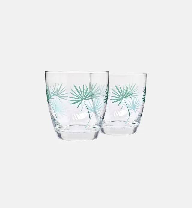 Krosno Palms tumbler vandglas 370 ml grøn