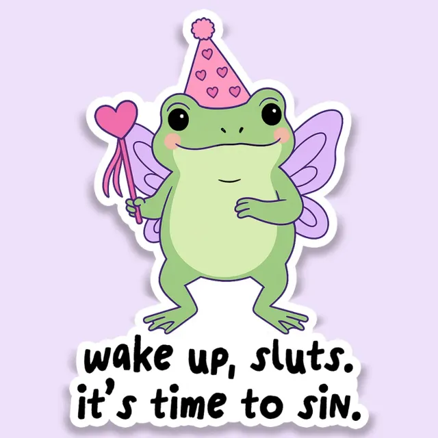 Mugsby Wake Up It's Time to Sin klistermærke vandtæt