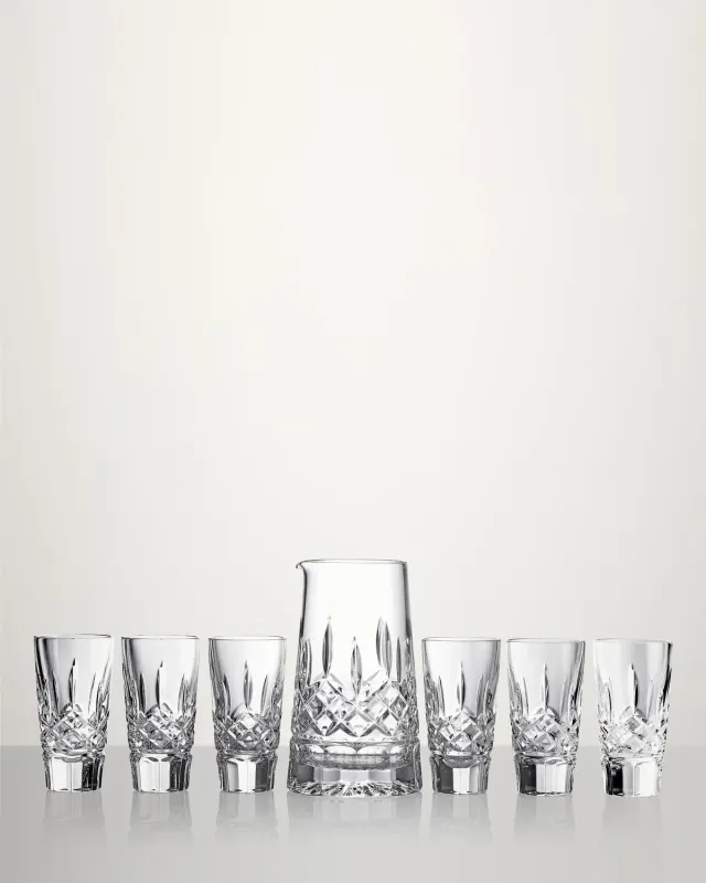 Waterford Lismore kande med shotglas 7 dele krystal