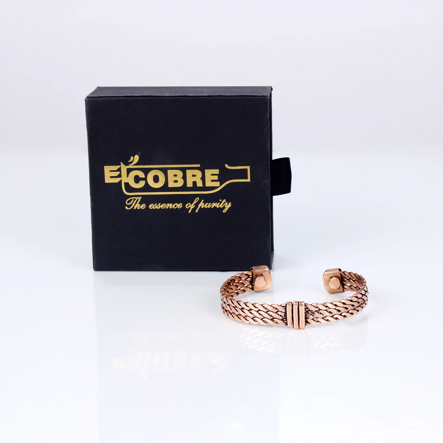 El'Cobre Design 23 kobberarmbånd let med gaveæske
