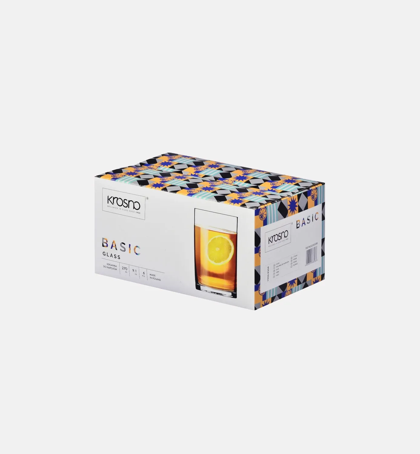 Krosno teglas 270 ml 6 stk klart krystalglas