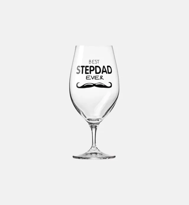 Krosno Best Stepdad Ever ølglas 400 ml med tryk