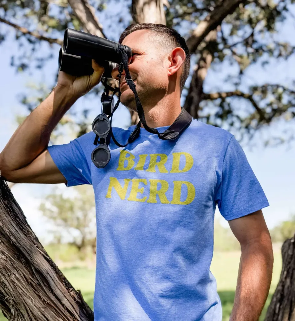 Mugsby Bird Nerd t-shirt unisex fuglekigger