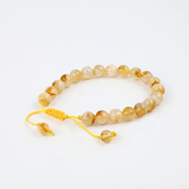 El'Cobre Macrame Citrin krystal armbånd justerbar