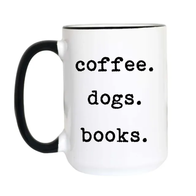Mugsby Coffee Dogs Books krus hvid 325 ml