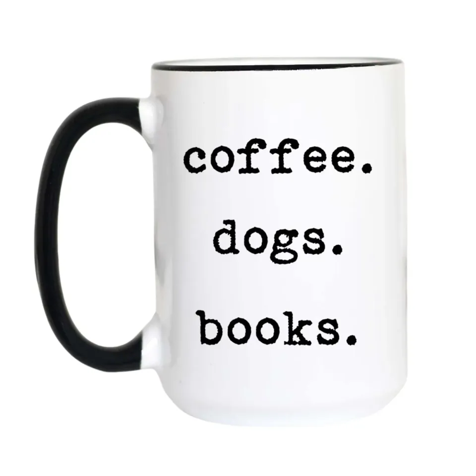 Mugsby Coffee Dogs Books krus hvid 325 ml