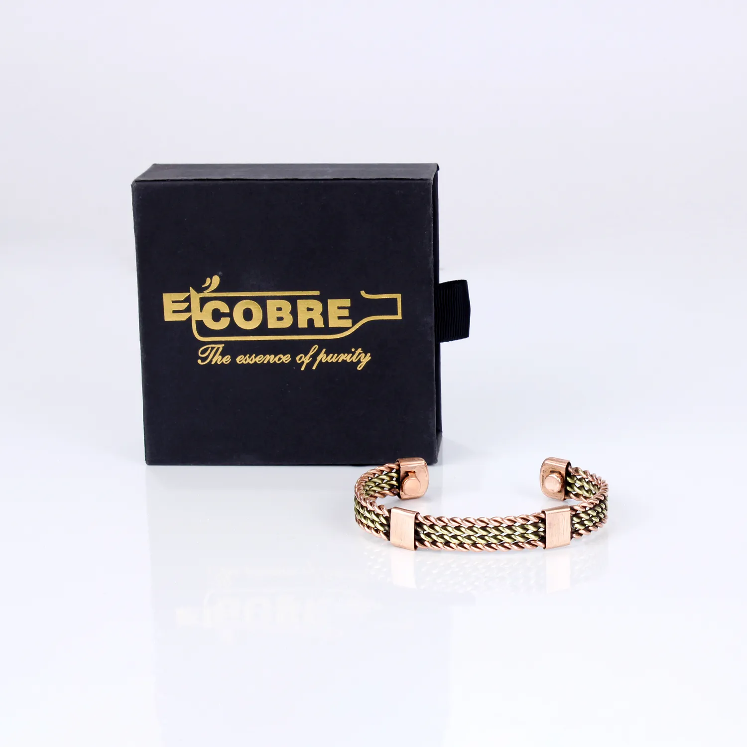 El'Cobre Design 24 kobberarmbånd let med æske