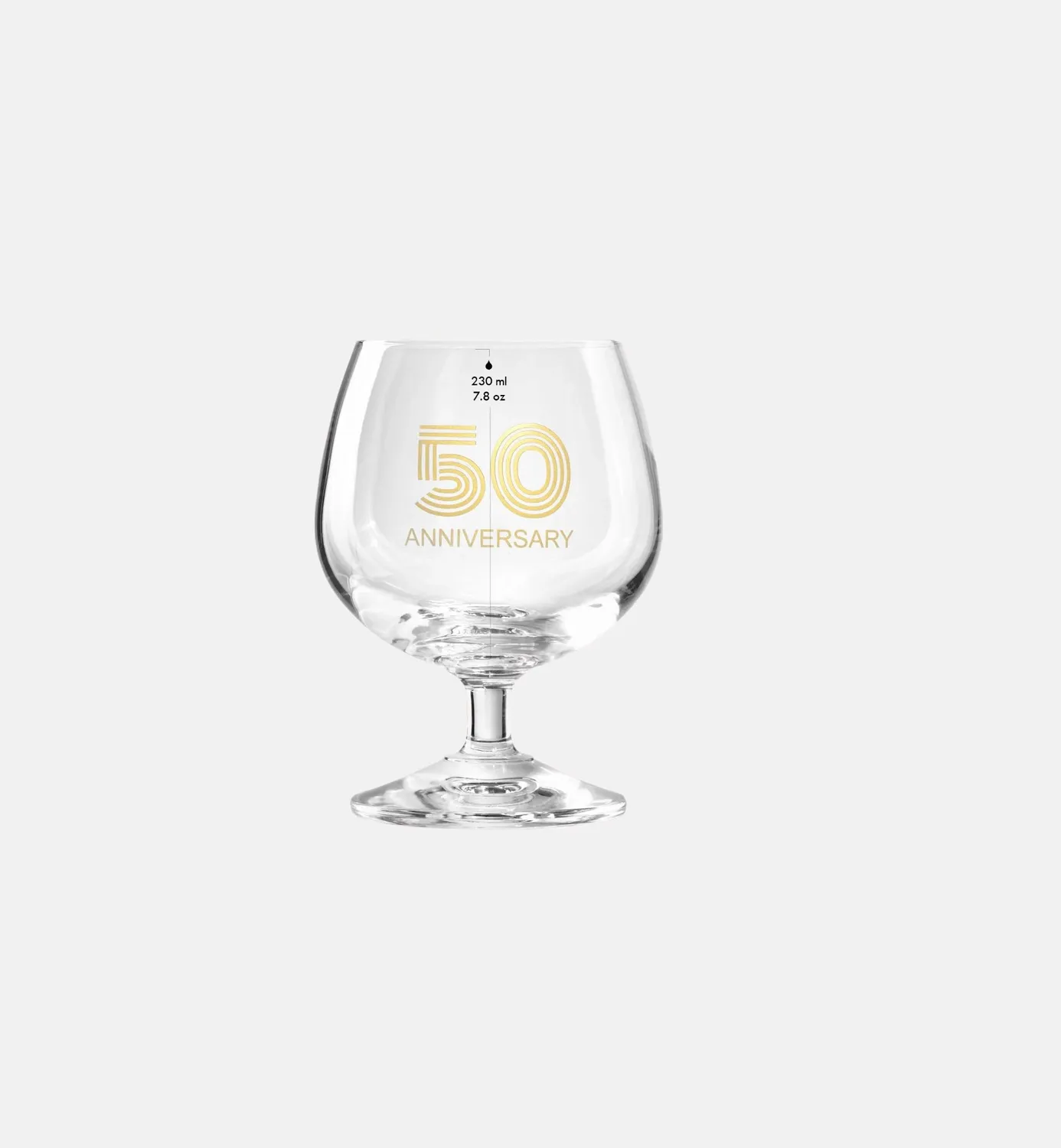 Krosno 50 års jubilæumsglas 230 ml guld cognac