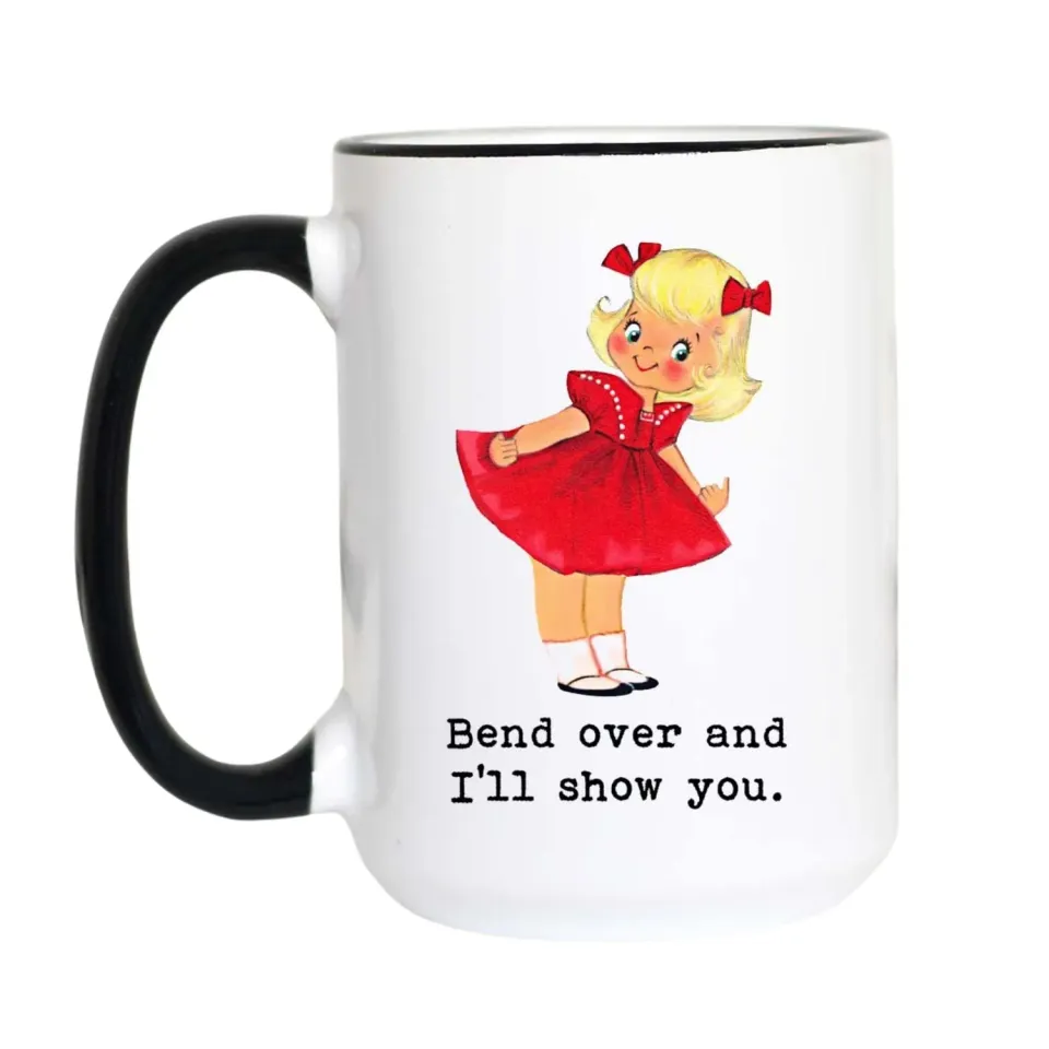 Mugsby Bend Over Kaffekrus hvid keramik 325 ml
